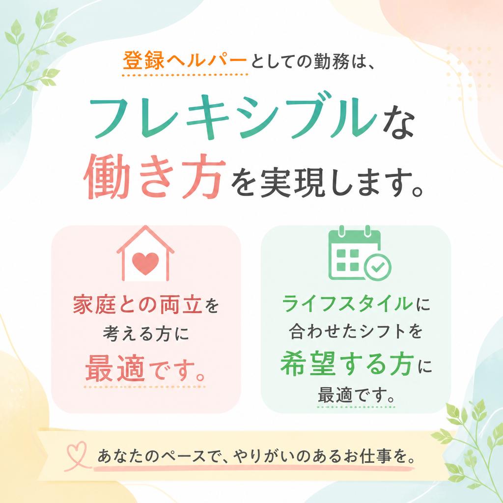 登録ヘルパーとしての働き方